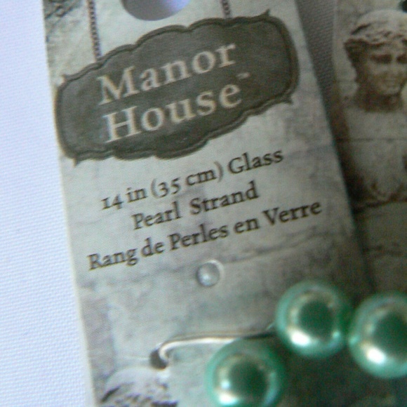 Blue Moon Manor House 14"L Glass Pearl Mint Green Lot of 3 strands crafts beads - Picture 4 of 7